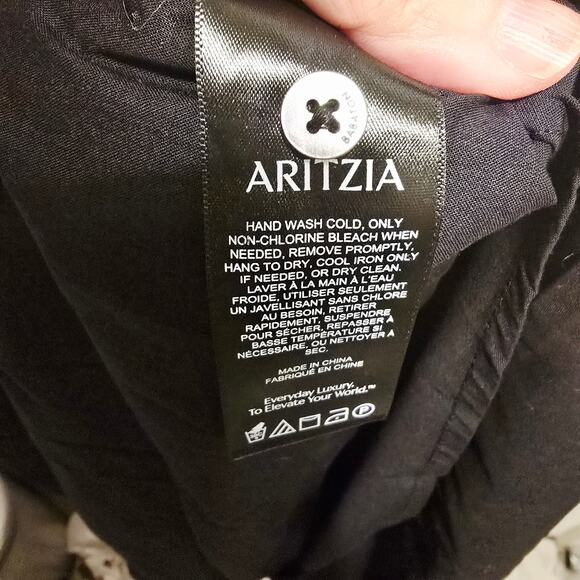 Babaton	Cella Poplin Dress by Aritizia NWT Black, cut out maxi lined size large - Picture 9 of 9